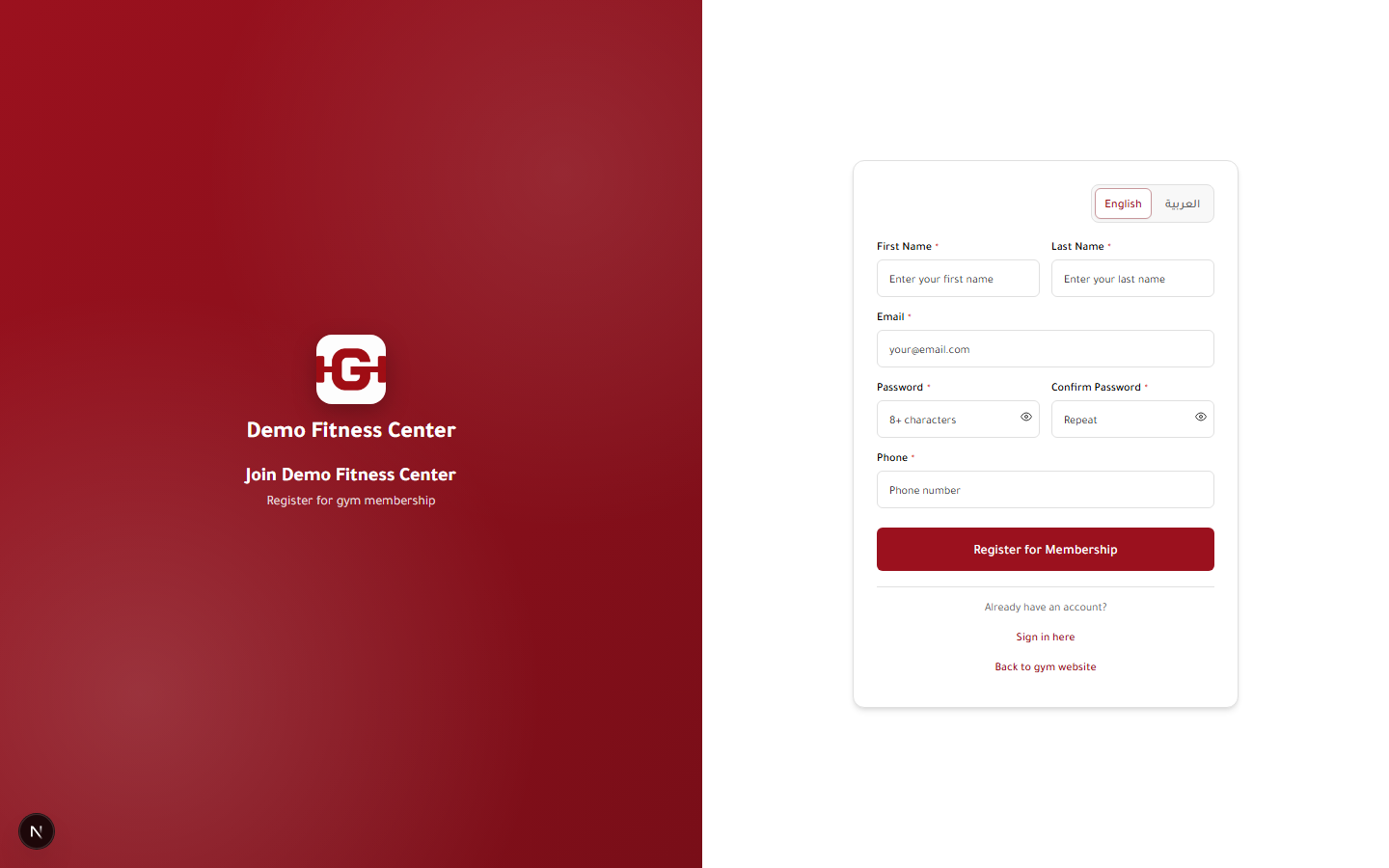 Register & login